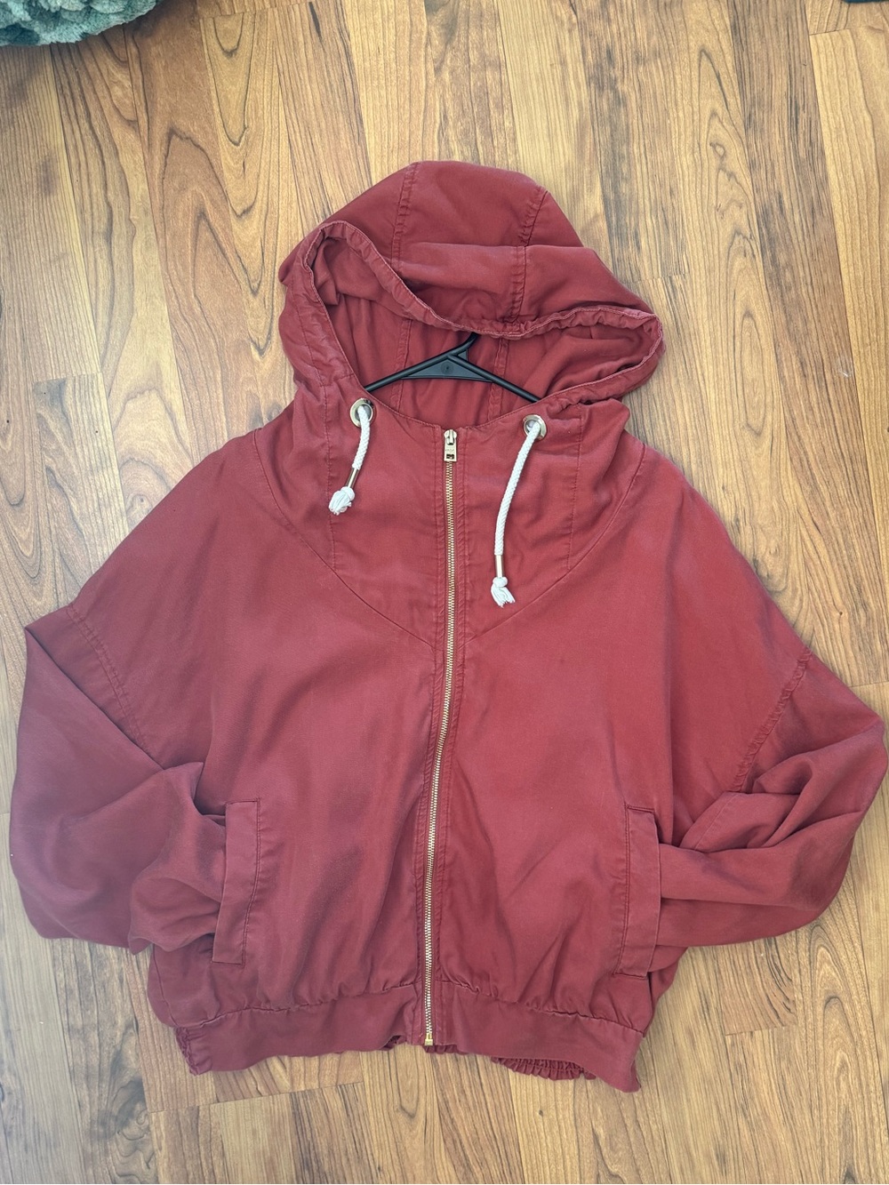 Marc New York Lightweight Zip Up Jacket - Rust Red/ Orange